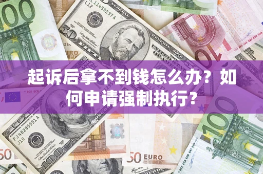 武汉起诉后拿不到钱怎么办？如何申请强制执行？