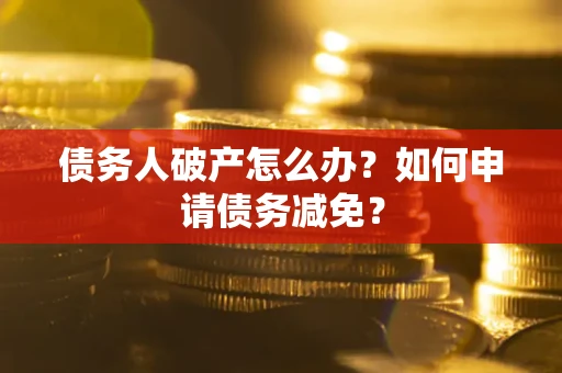 武汉债务人破产怎么办？如何申请债务减免？