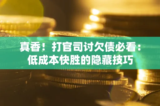 武汉真香！打官司讨欠债必看：低成本快胜的隐藏技巧