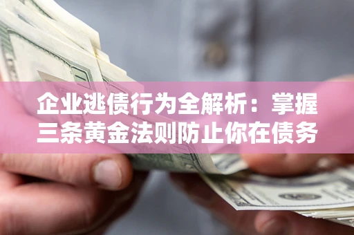 武汉企业逃债行为全解析：掌握三条黄金法则防止你在债务乱局中“踩雷”