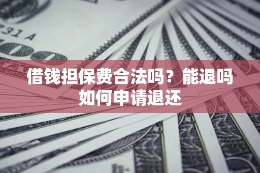 武汉借钱担保费合法吗？能退吗如何申请退还